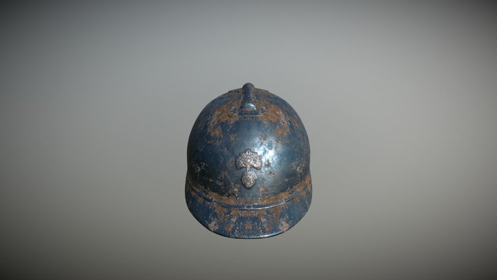 WW1 French Helmet 3D Model