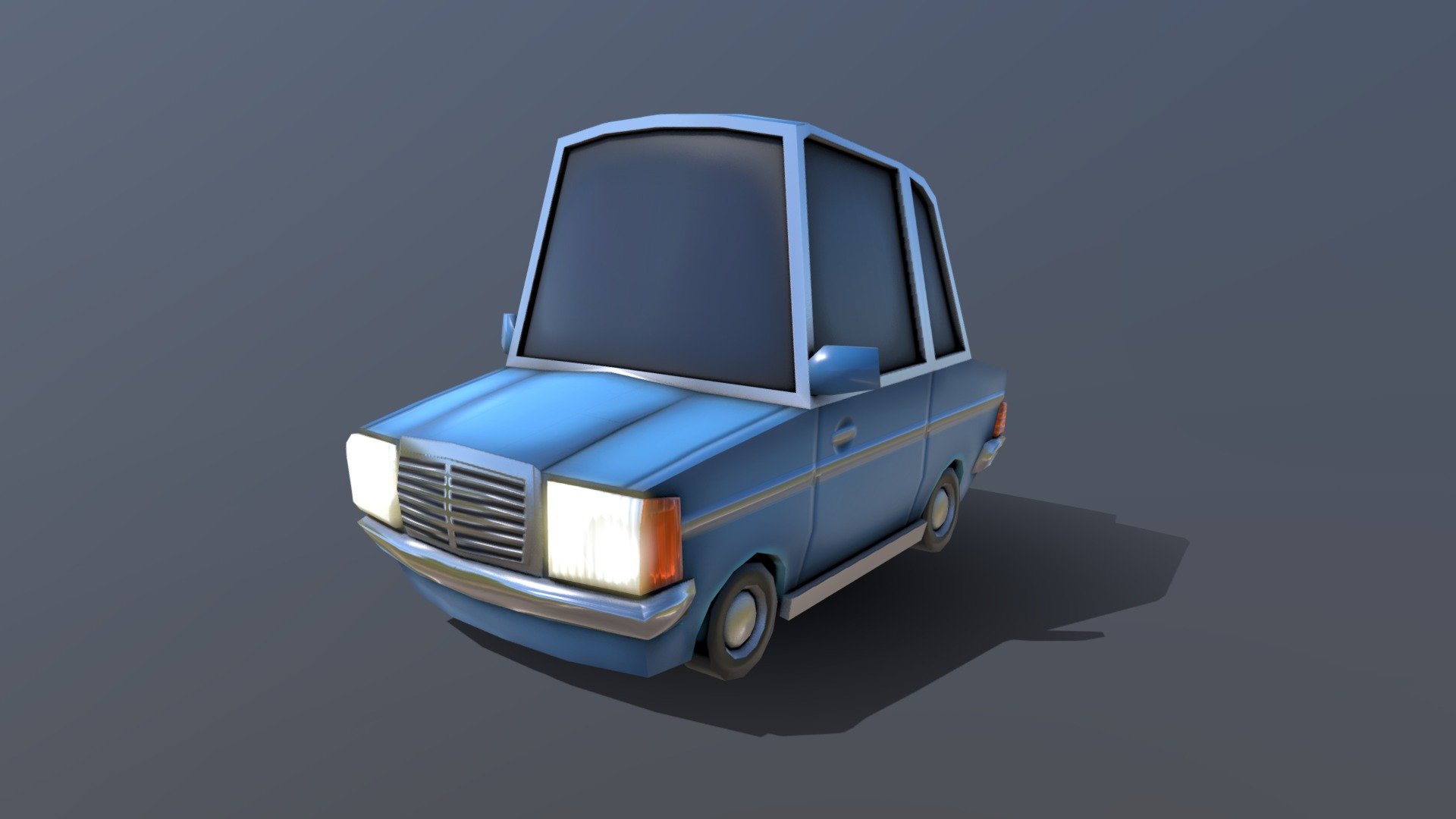 Low poly Mercedes