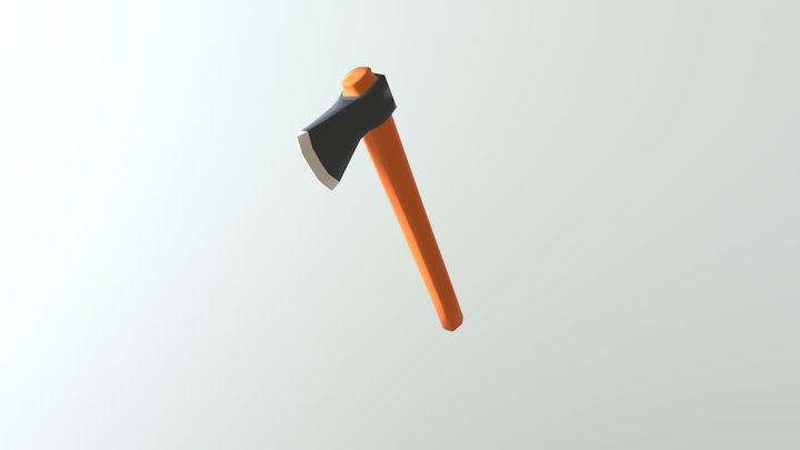 Low Poly Axe 3D Model