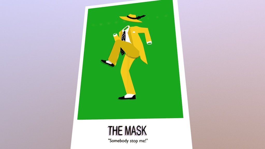 The Mask Minimalistic 3D Poster
