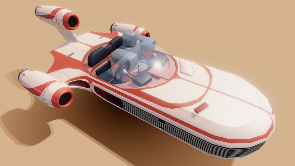 Star Wars X-34 Landspeeder [FREE]