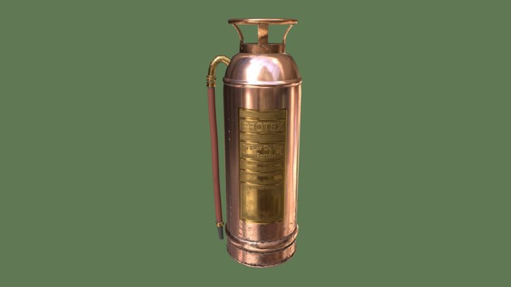 Vintage Fire Extinguisher 3D Model