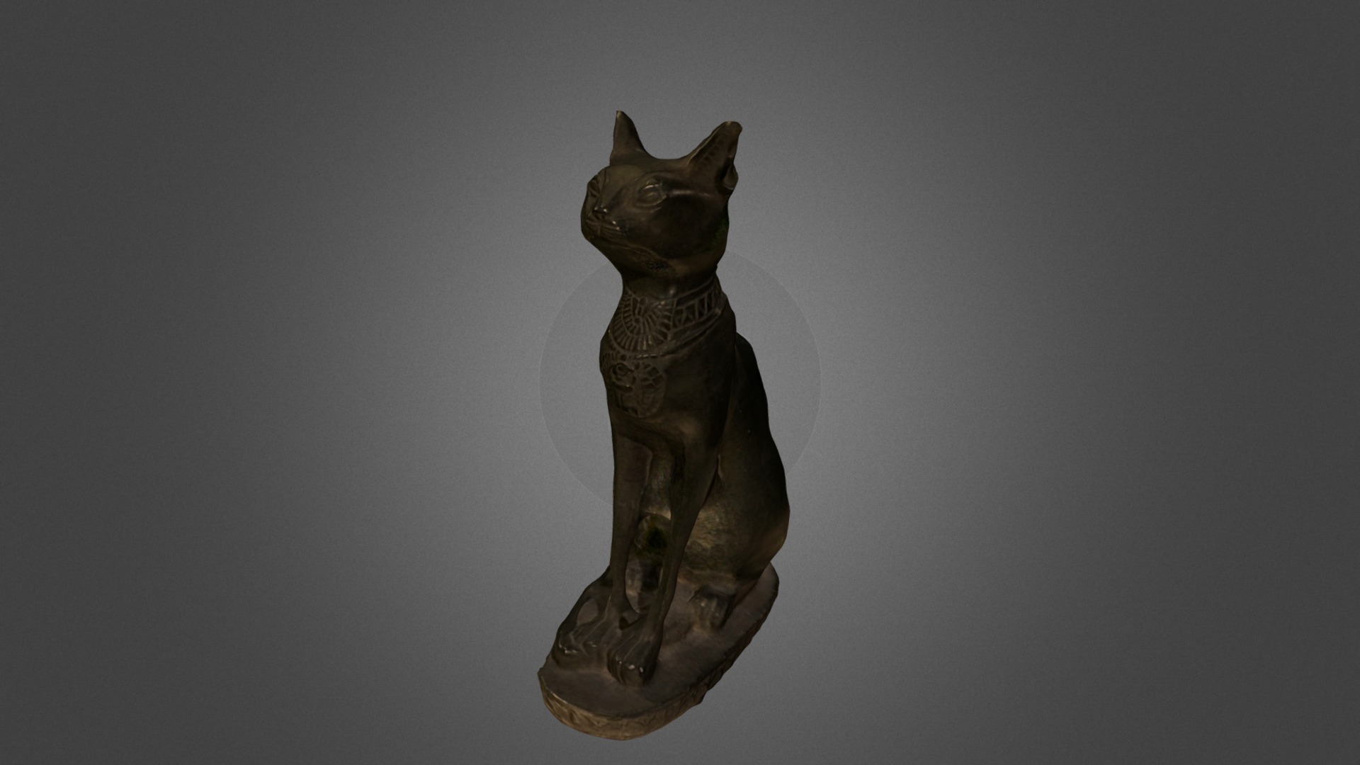 3D model Egyptian Cat statue - This is a 3D model of the Egyptian Cat statue. The 3D model is about a small statue of a cat.