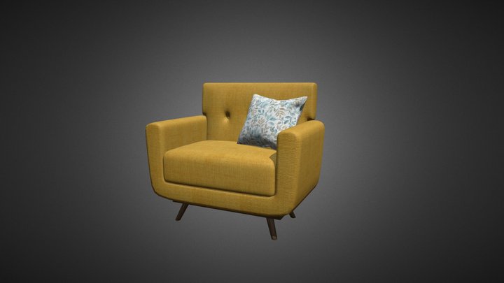Fabric Armchair 3D Model
