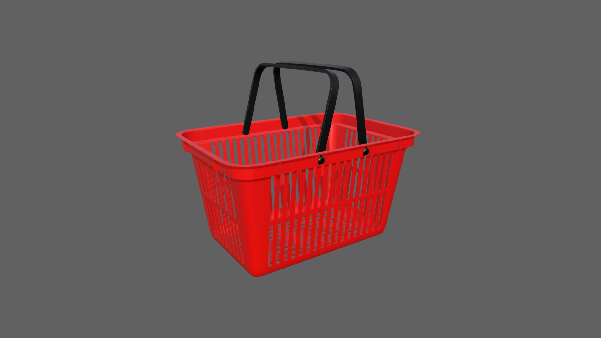 3D model Plastic shopping basket - This is a 3D model of the Plastic shopping basket. The 3D model is about a red shopping basket.