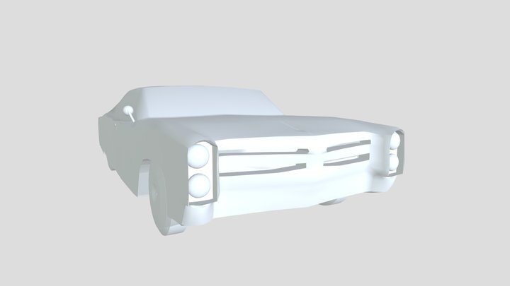 1966 Pontiac Bonneville Car Model 3D Model