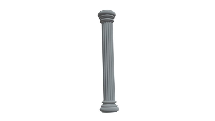 Columna Estriada Redonda 2 3D Model