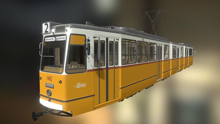 Ganz CSMG Budapest tram 3D Model