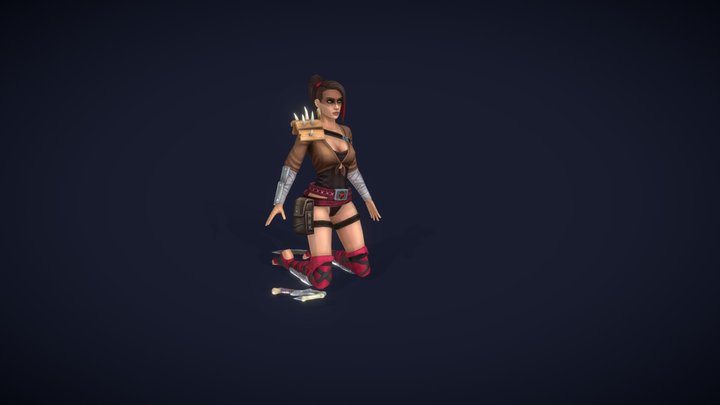 AS_Raider_queen_Death_01 3D Model