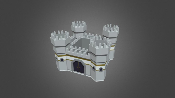 Low Poly Castle 3D Model