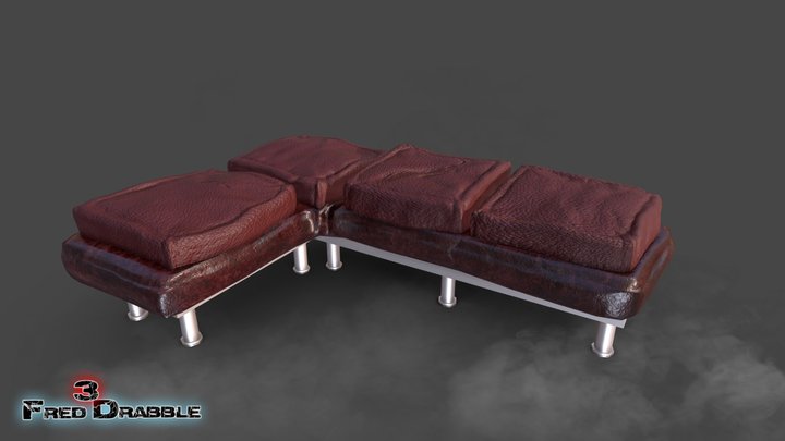 realistic leather sofa – Modello 3D gratuito STL