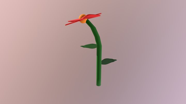 Flower low poly 3D Model