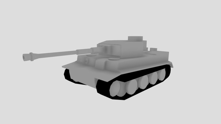 Pz.Kpfw.VI Ausf.E (low poly, not unwrapped) 3D Model