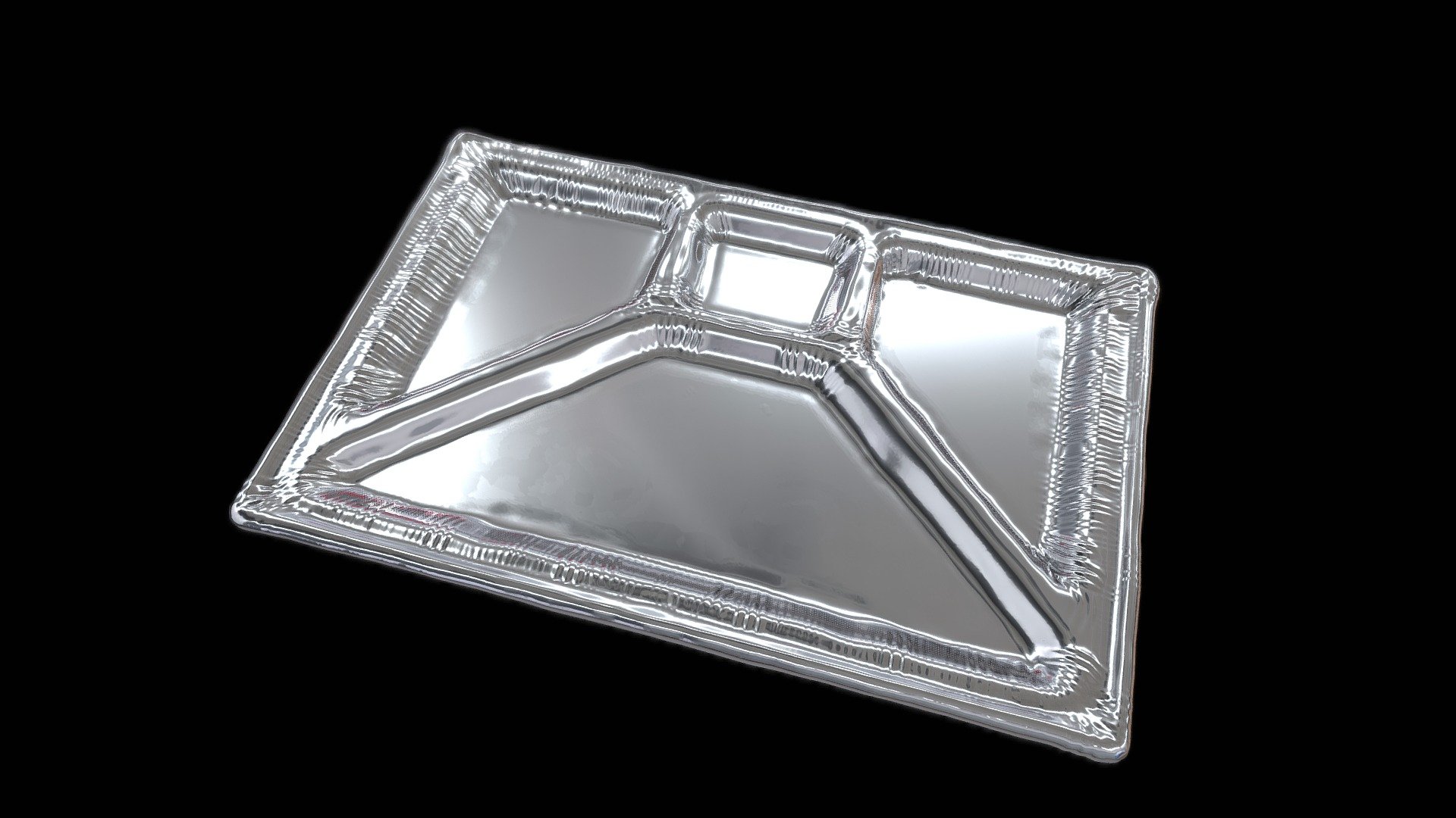 Empty Aluminum TV Dinner Tray Buy Royalty Free 3D model by Deborah L