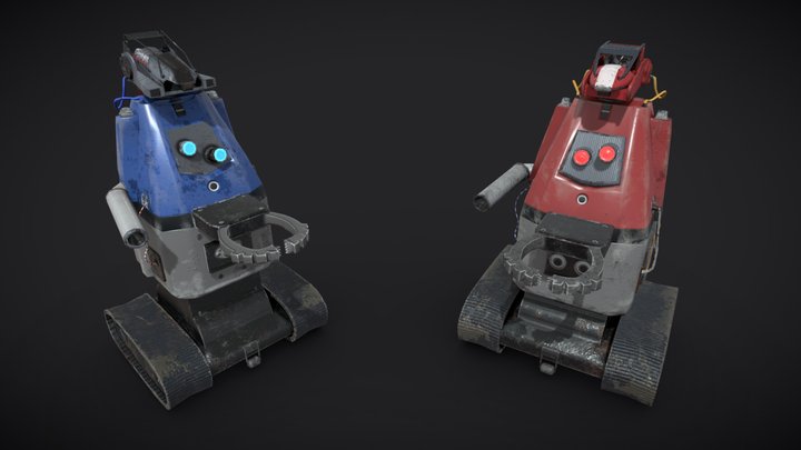 Robots Red & Blue (Vincent Gernand) 3D Model