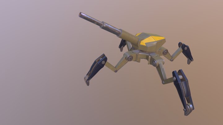 Long Range Artillery Walker 3D Model