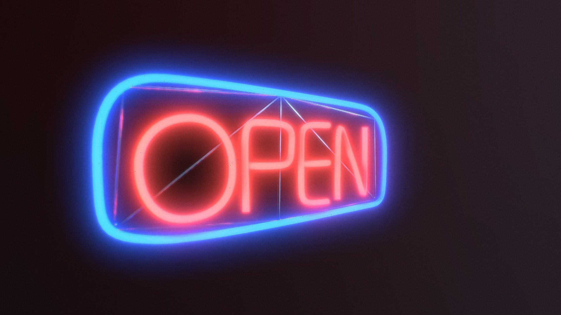 Cybermenia - OPEN Neon Sign - 3D model by Emil van Dam (@emilvandam62 ...