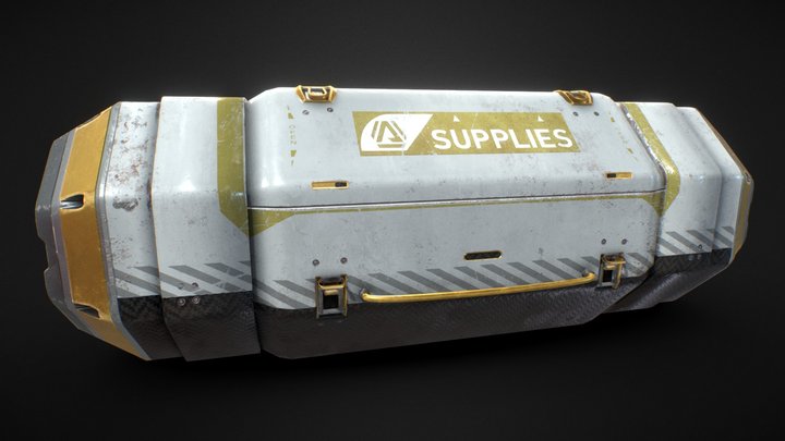 Apex Legends Loot Bin - Gold Variation 3D Model