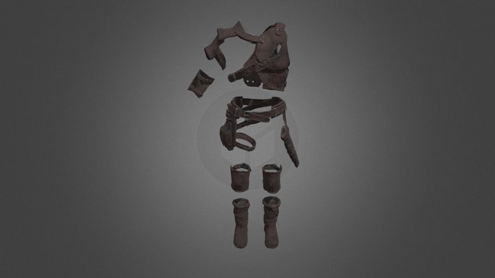 Leather armor from Warrior 3D Model