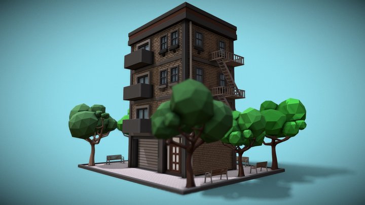 Street building 3D Model