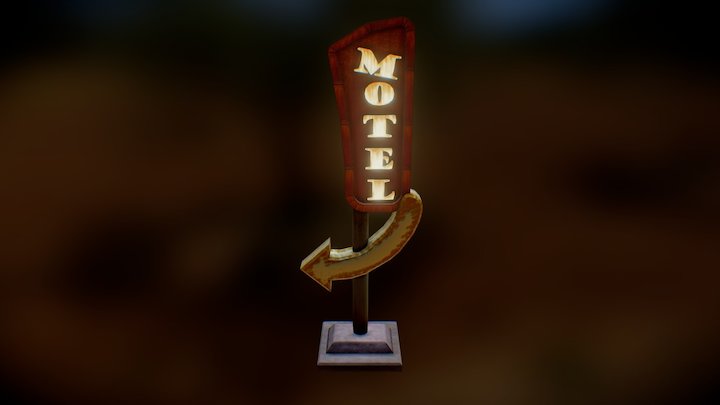 Motel sign prototype 3D Model
