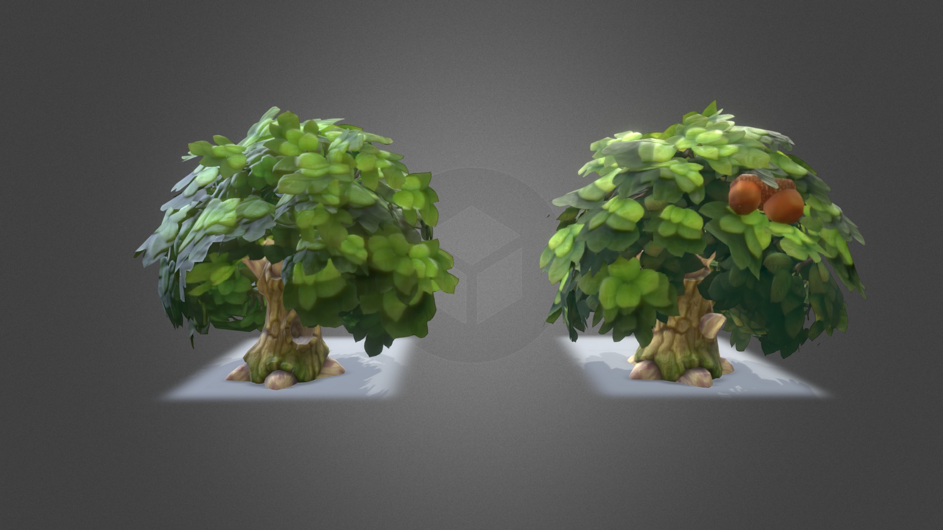 3D model LowPoly Trees 2k - This is a 3D model of the LowPoly Trees 2k. The 3D model is about a couple of small plants.