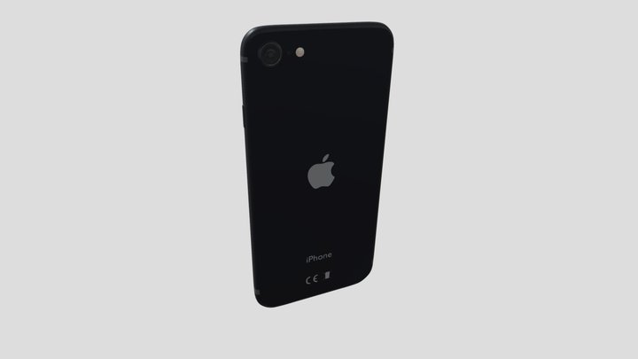 (Free) iPhone se 2022 iPhone Face SDC Black™️ 3D Model