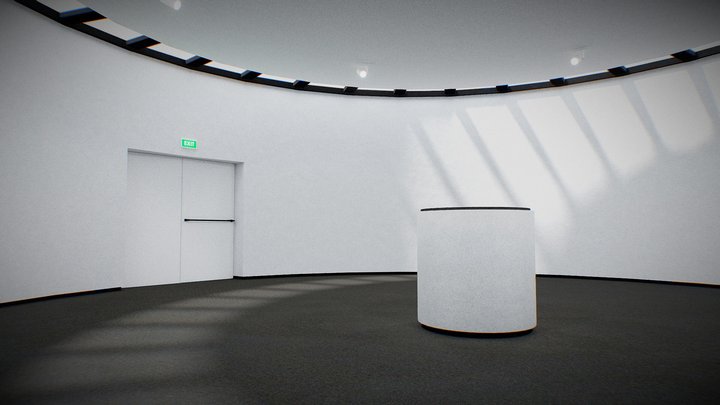 VR Round Art Gallery 3D Model