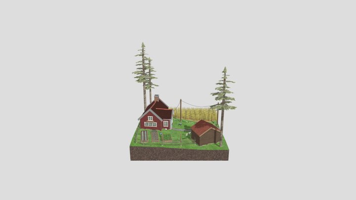 DAE Diorama retake – Small farm 3D Model