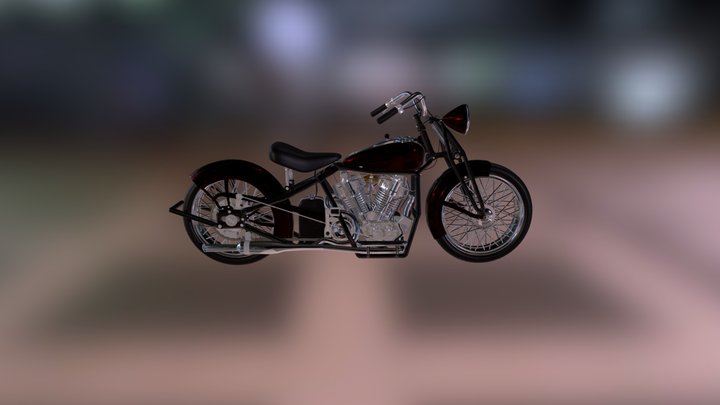 Crocker inspired bike. 3D Model