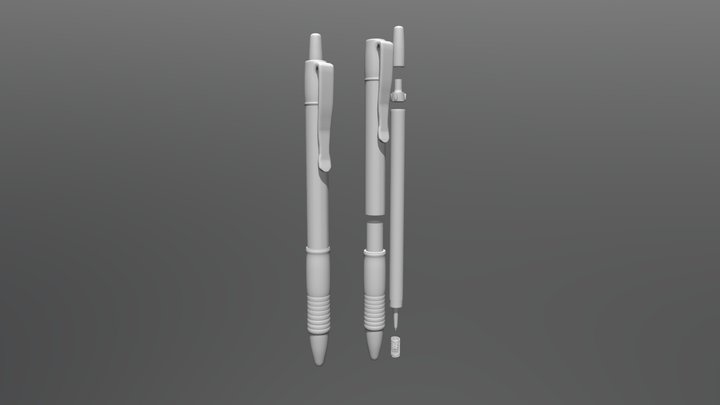 Clickable Pen 3D Model