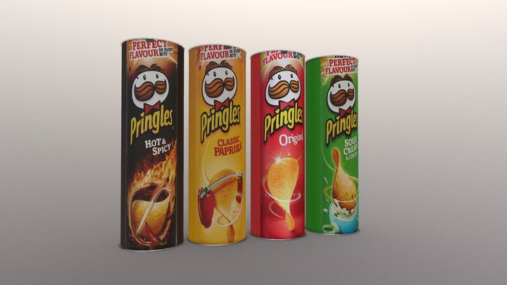 Pringles multi flavored 3D Model