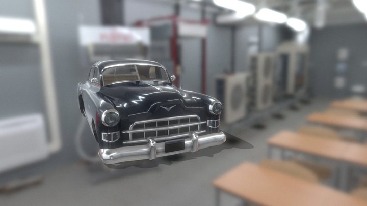 cadillac 62 series style car with interior 3D Model