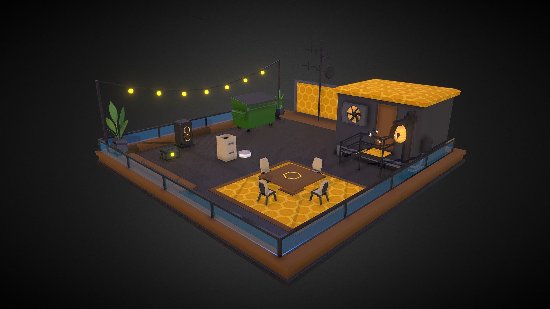 Roof Top Assets - 3D model by Low Poly Models (@LowPolyModelsWorld ...