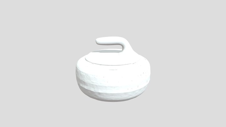 Curling Stone Blackout 3D Model