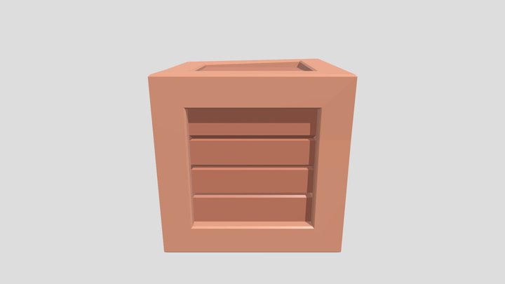 Wooden Box 3D Model