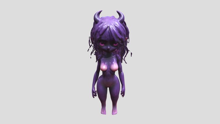 beautiful dark slime half-vampire 3D Model