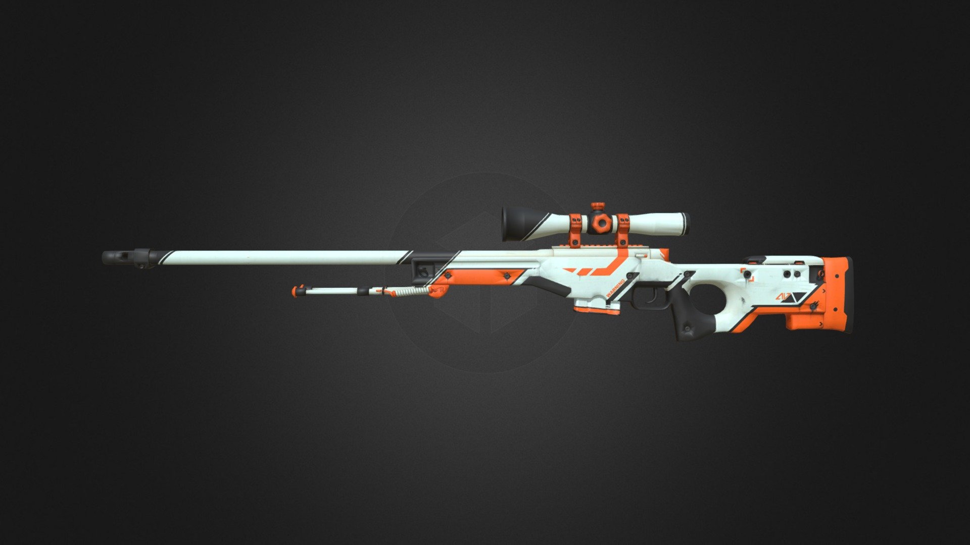 AWP | Asiimov - 3D model by CSWORLD.KG (@cswkg) [3af8d38] - Sketchfab