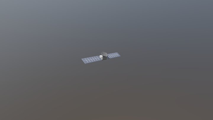 Satellite Low Poly 3D Model