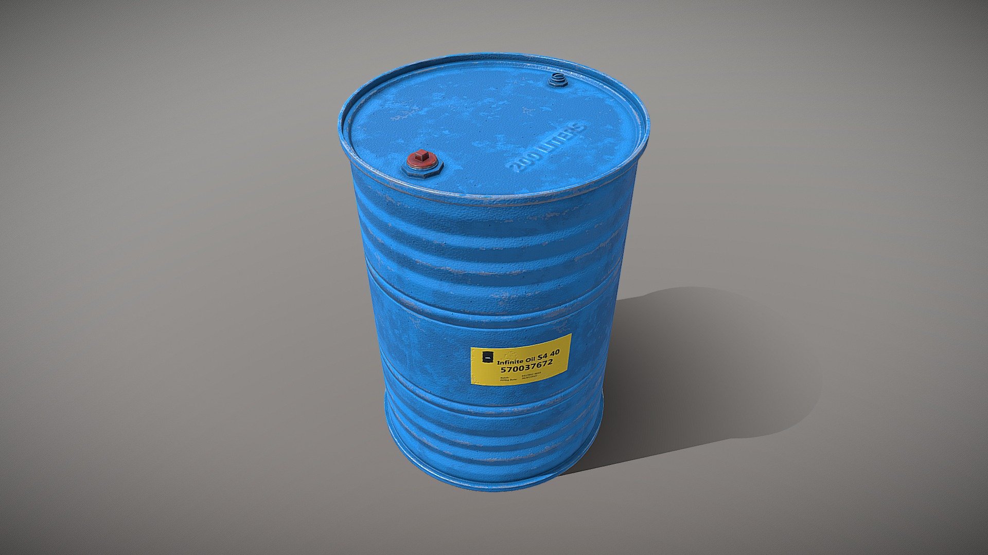 Low Poly Barrel 10