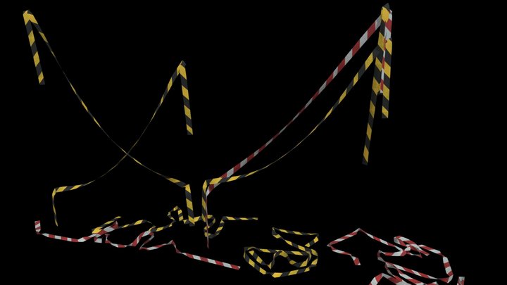 Poppy Playtime 4 Caution Tapes 3D Model