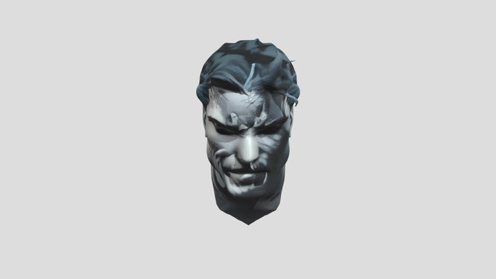 comic-style male head portrait 3D Model