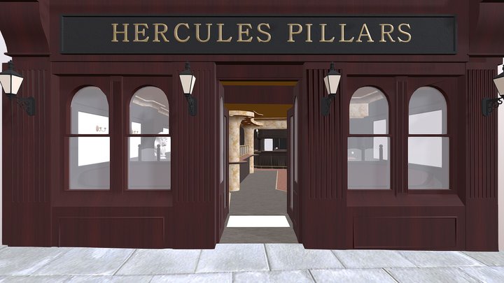 The Hercules Pillars 3D Model