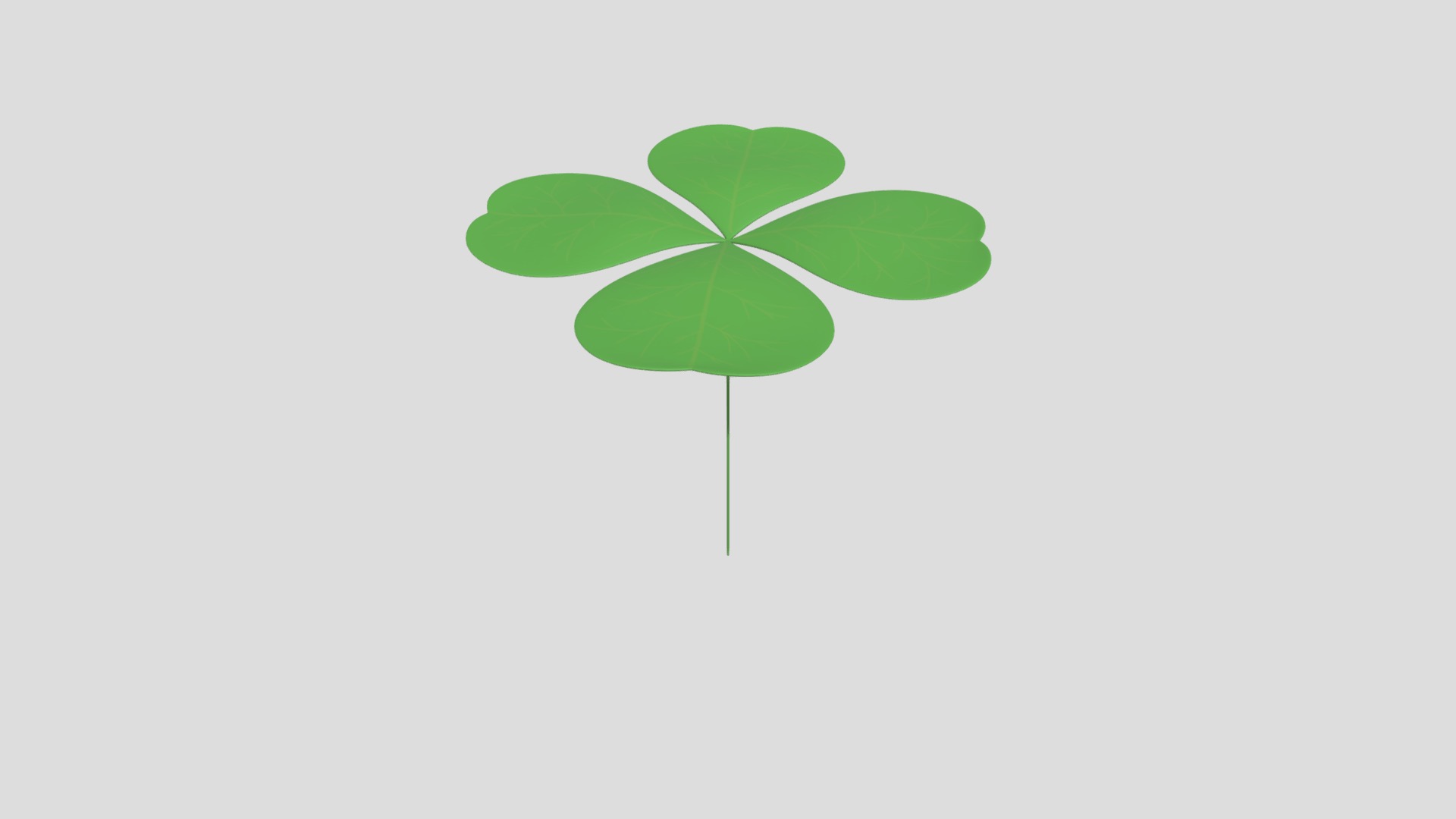 3D model Four Leaf Clover - This is a 3D model of the Four Leaf Clover. The 3D model is about logo.