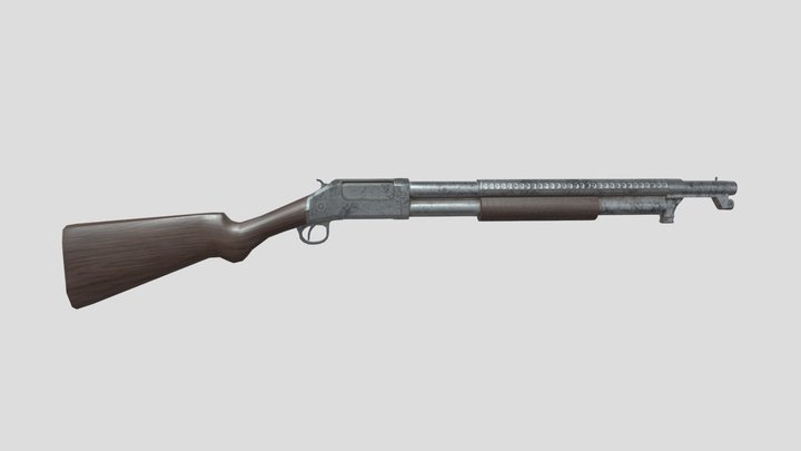 Winchester Model 1897 3D Model