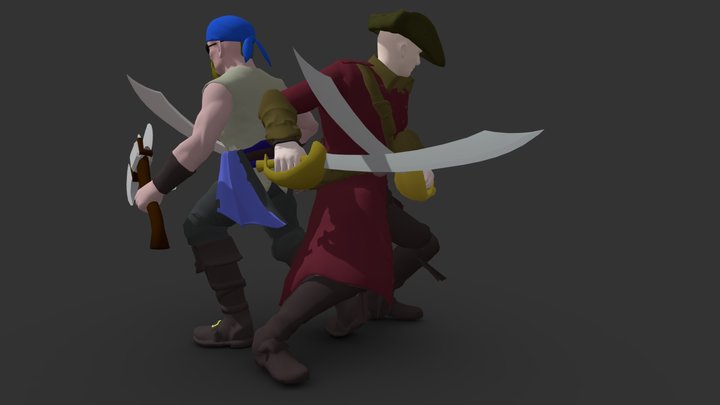 Pirate Pair 3D Model