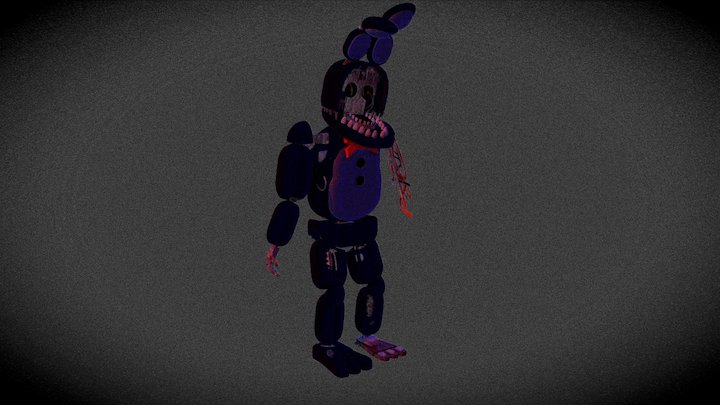 Posed Withered Bonnie 3D Model
