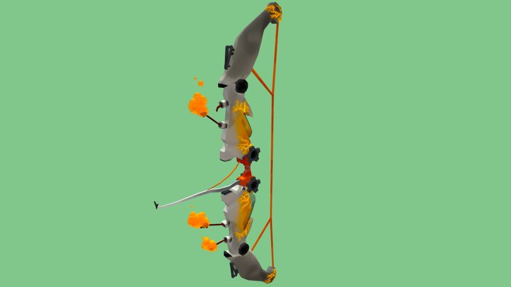 Lava Powered Mechanical Bow 3D Model
