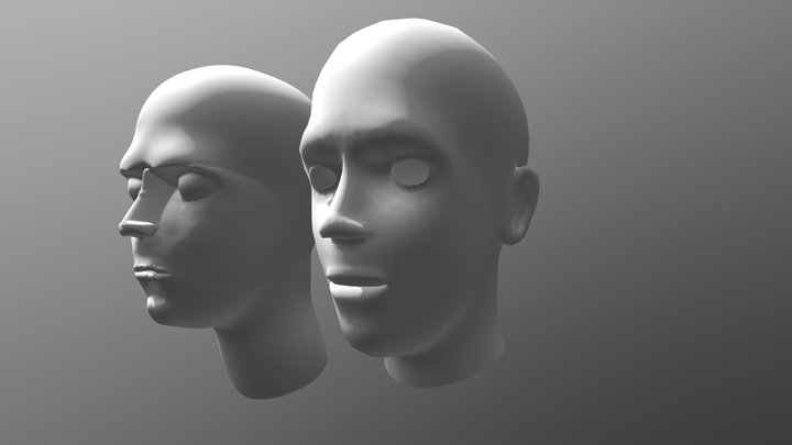 Modelado y retopología de cabeza 3D Model