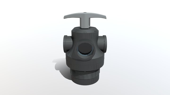Manual Multi port valve for filter 3D Model